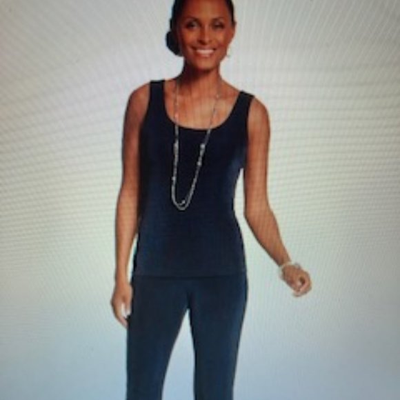 NWOT - Chico’s Travelers India Ink Blue Copper Studded Crop Pant - Sz 0 - Picture 8 of 12
